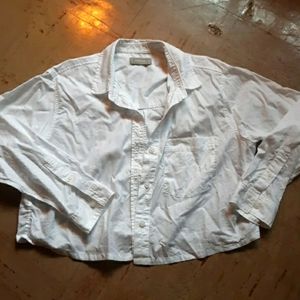 Everlane Oversized Cropped Button Front